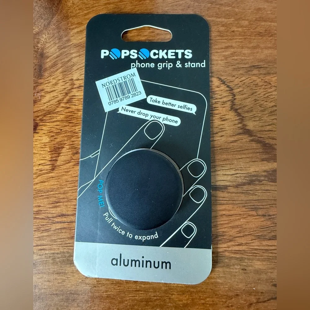 PopSockets Black Aluminum Phone Grip & Stand